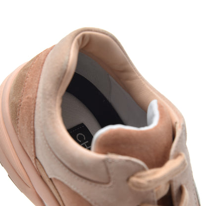 Chanel Nylon Lambskin Suede Calfskin CC Sneakers 39 Pink 17 of 21