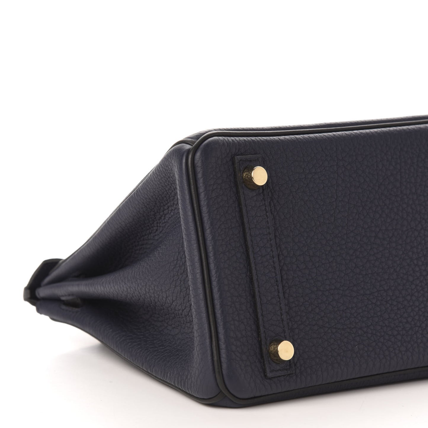 Togo Horseshoe Birkin 25 Bleu Nuit Black