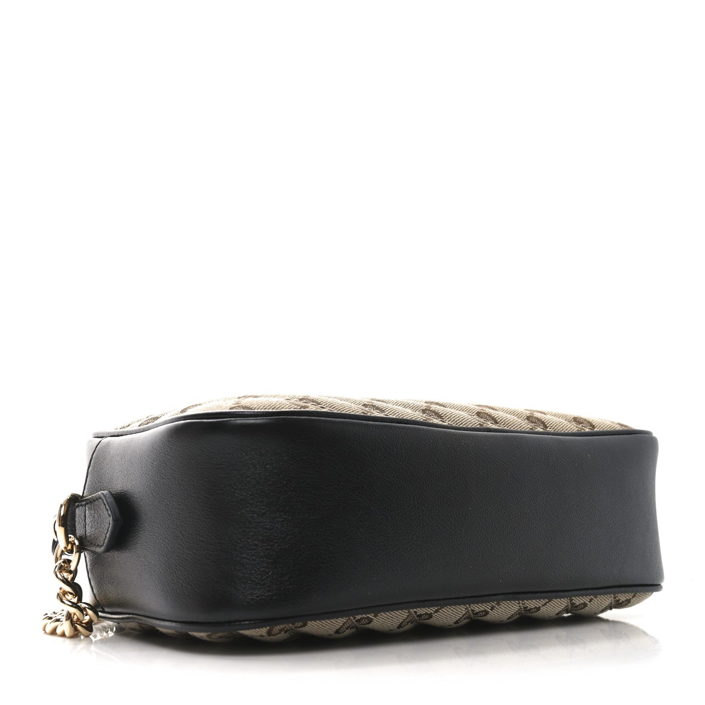 Monogram Matelasse Diagonal Small GG Marmont Chain Shoulder Bag Beige Black