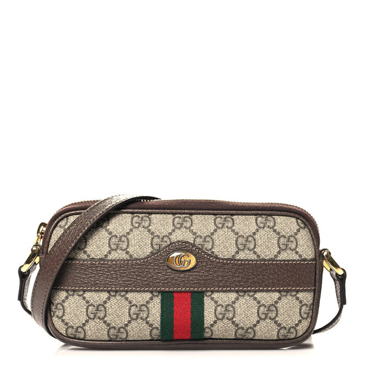 GG Supreme Monogram Web Mini Ophidia GG Bag Brown