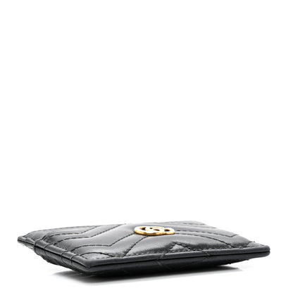 Gucci Calfskin Matelasse GG Marmont Card Holder Black 4 of 8