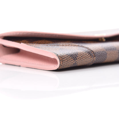 Louis Vuitton Damier Ebene Caissa Wallet Rose Ballerine 7 of 9