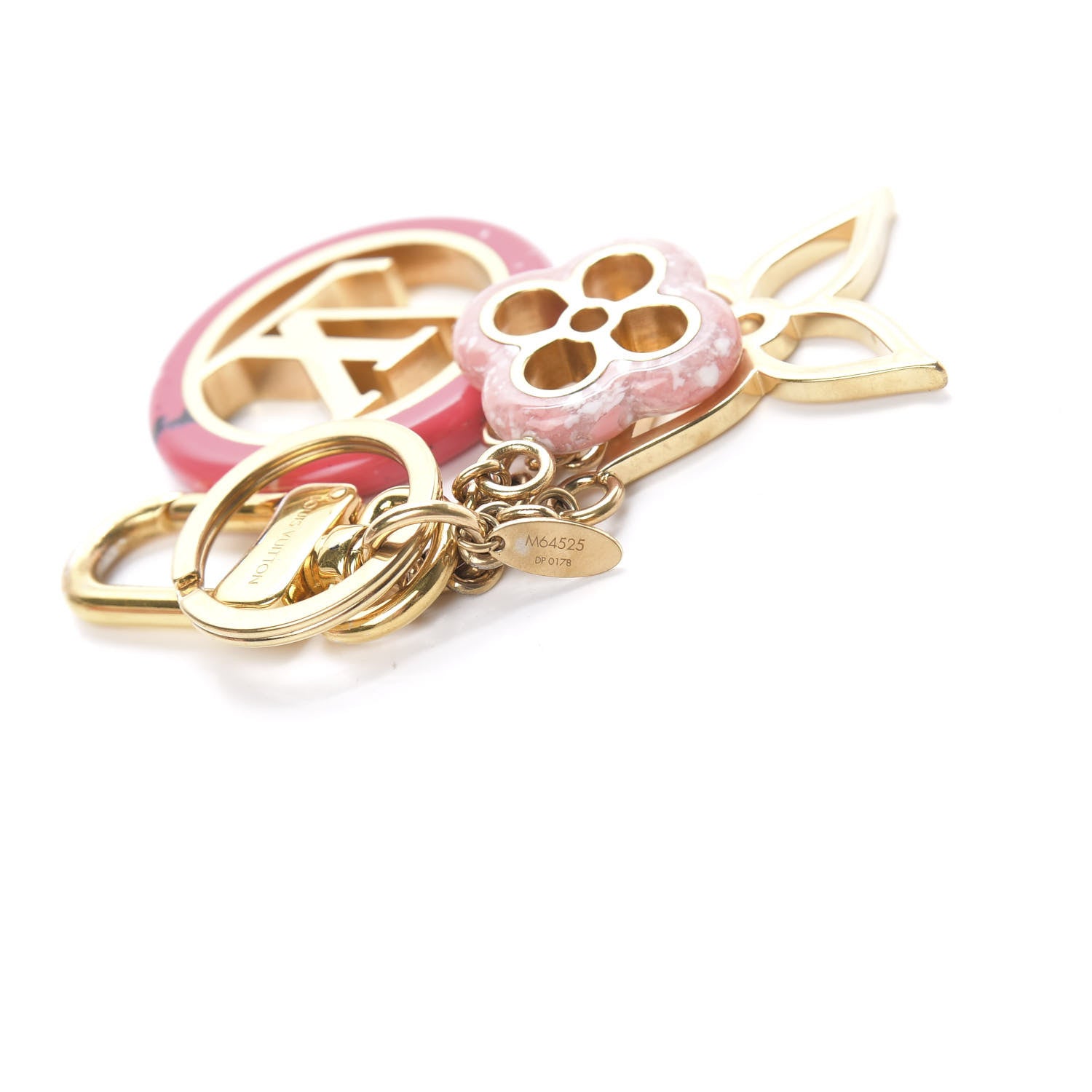 Louis Vuitton Colorline Bag Charm Key Holder Pink Glitter 4 of 4