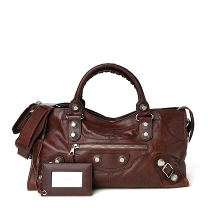 Balenciaga Agneau Giant 21 Silver Hardware Part Time Castagna 1 of 5