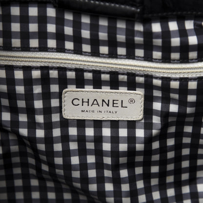 Chanel Vinyl Lipstick Ligne Accordion Tote Black 6 of 14