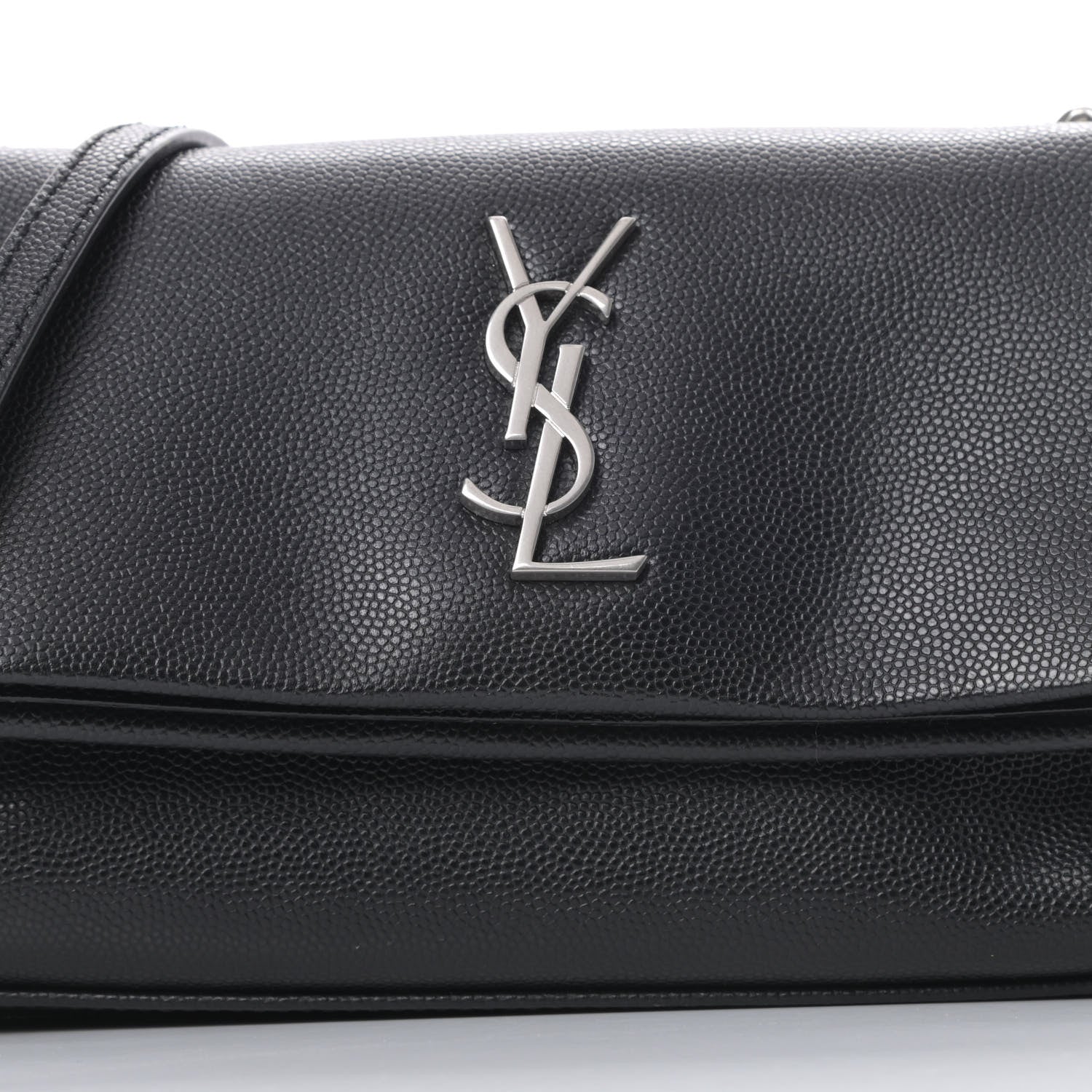 Saint Laurent Grain De Poudre Monogram Toy West Hollywood Fold-Over Bag Black 8 of 10