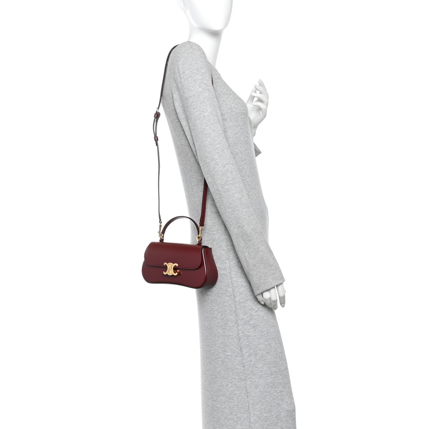 Celine Shiny Calfskin Teen Lola Bag Light Burgundy 2 of 11