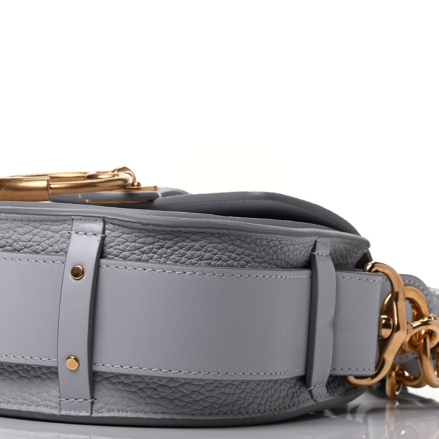 Calfskin Suede Small Braided Tess Bag Light Cloud