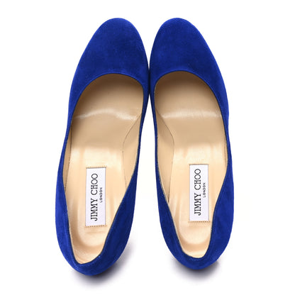 Jimmy Choo Suede 120mm Platform Pumps 38 Electric Blue 2 of 8