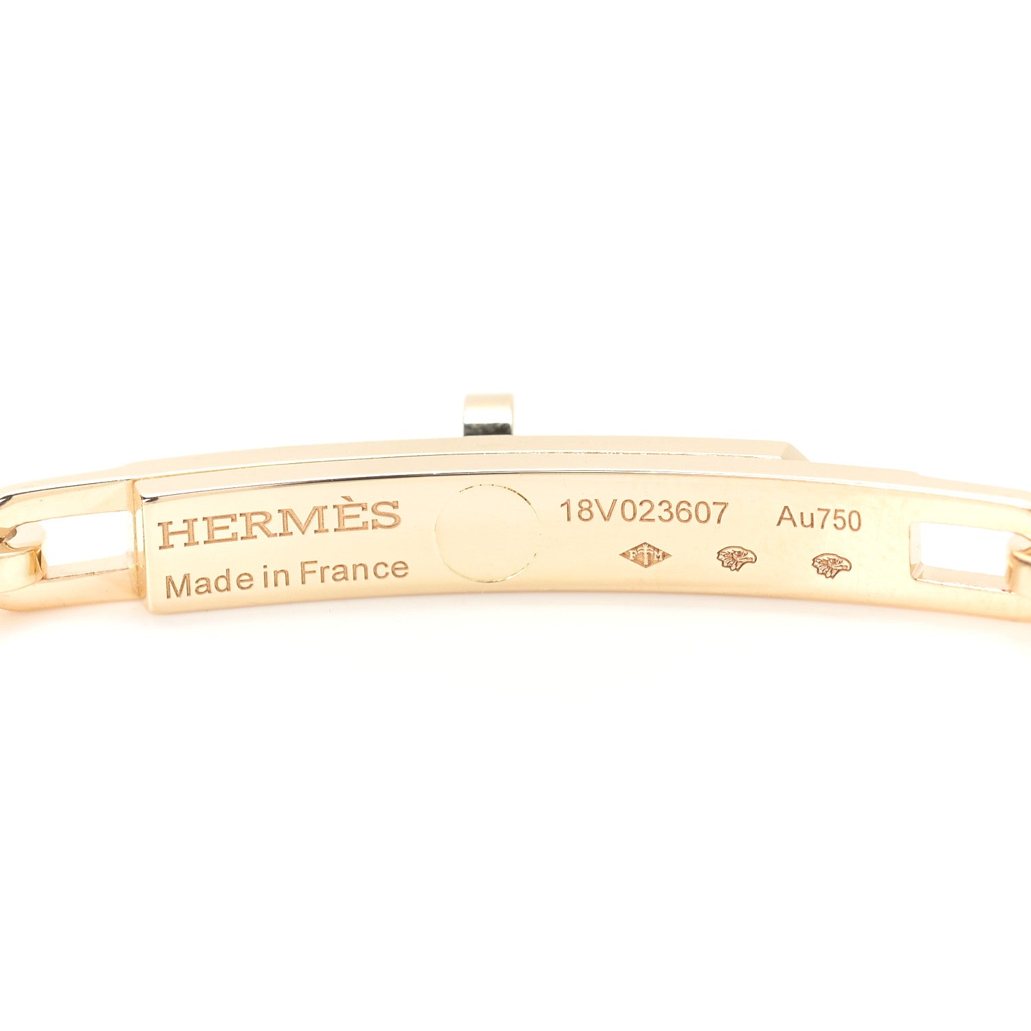 Hermes 18K Yellow Gold Diamond Kelly Chaine Choker Necklace 4 of 4