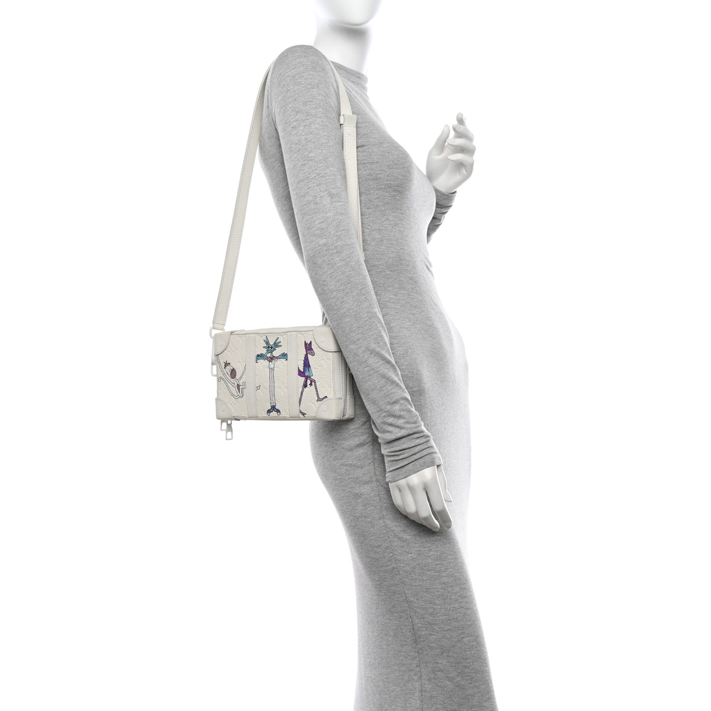 Taurillon Monogram LV Friends Soft Trunk Wallet White