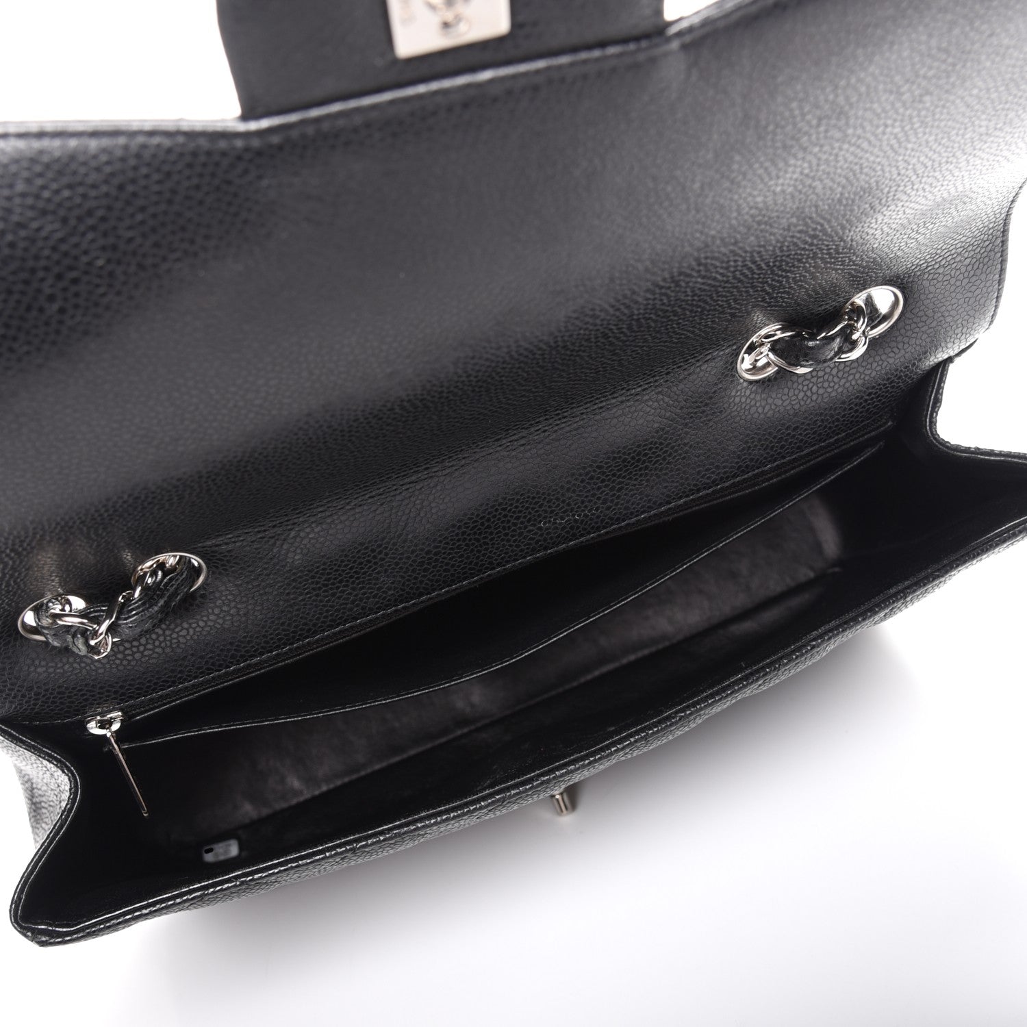 Chanel Caviar Quilted Jumbo Single Flap Black 5 of 7