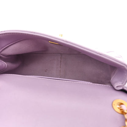 Chanel Lambskin Quilted Braided CC Small Flap Lilac 5 of 11