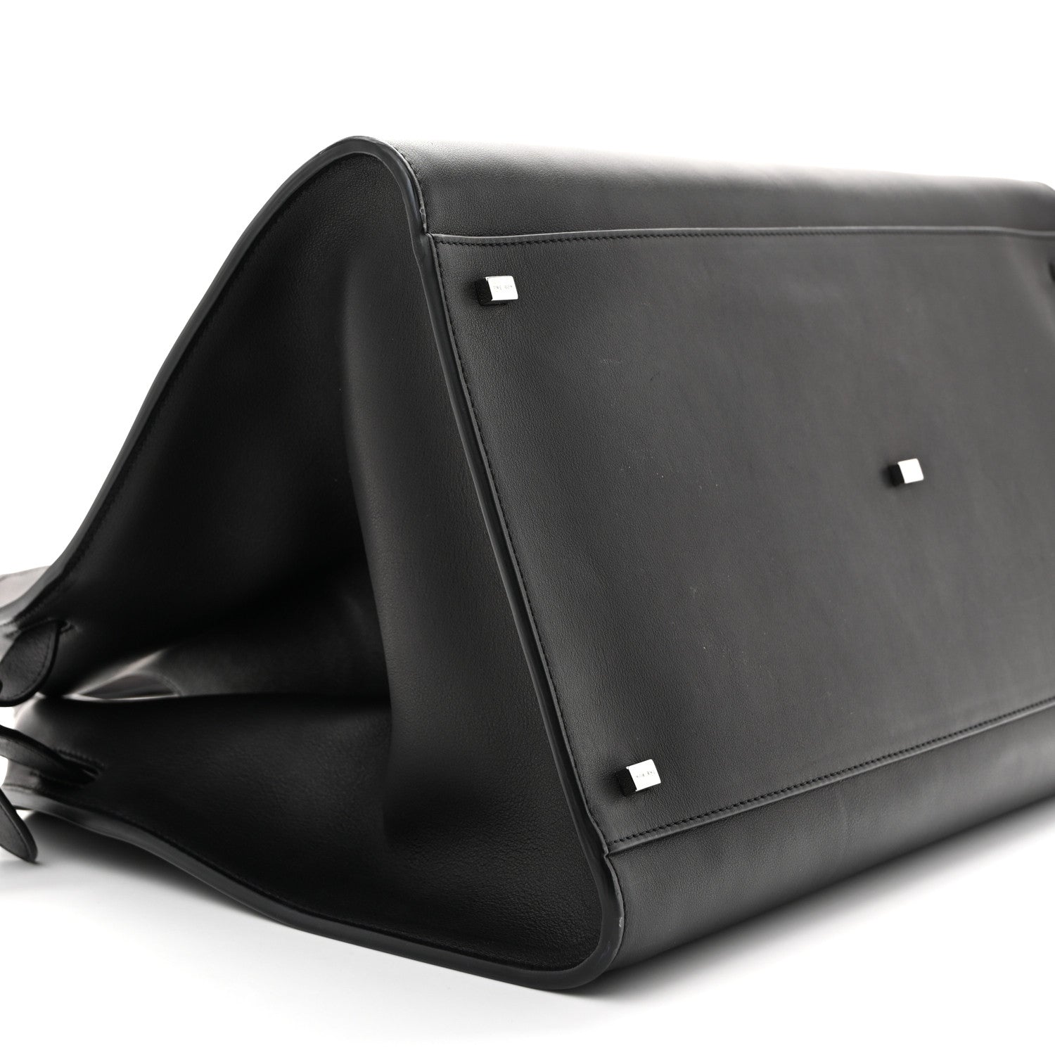 The Row Polished Saddle Calfskin Soft Margaux 17 Black 8 of 12