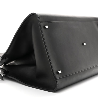 The Row Polished Saddle Calfskin Soft Margaux 17 Black 8 of 12