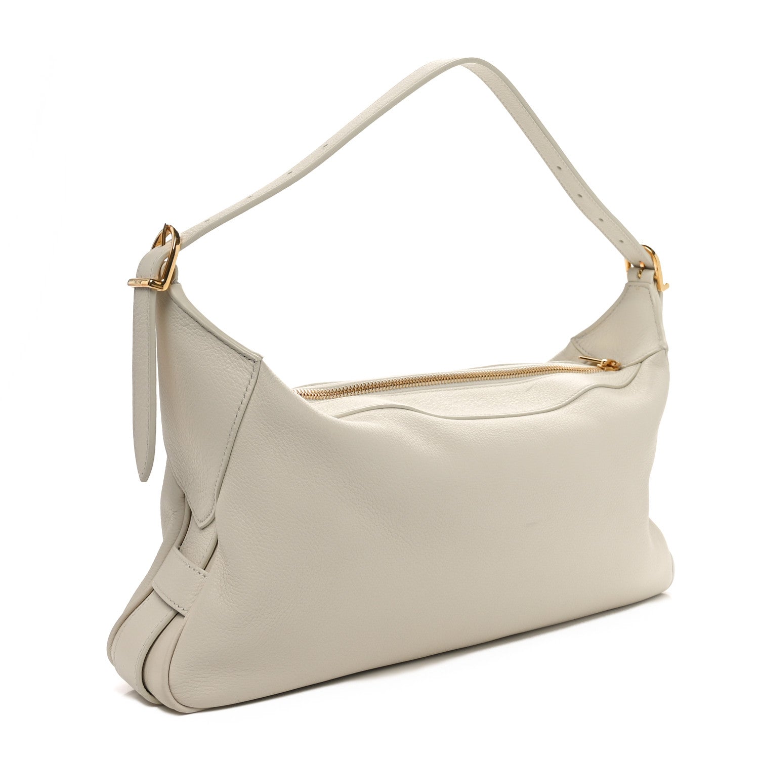 Celine Supple Calfskin Medium Romy Shoulder Bag Rice 2 of 11