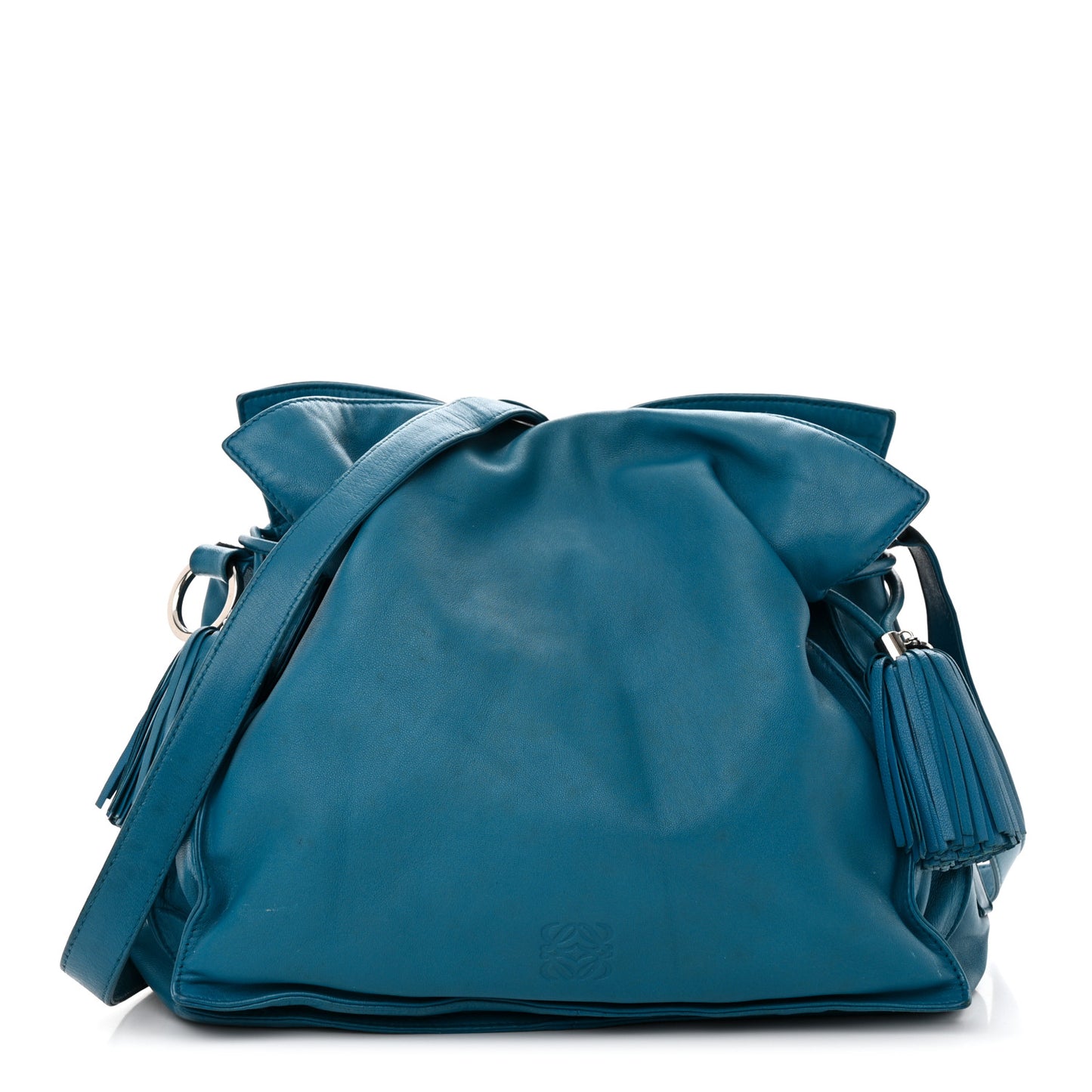 Calfskin Flamenco Shoulder Bag Turquoise