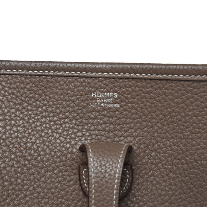 Hermes Taurillon Clemence Evelyne III PM Etoupe 6 of 11