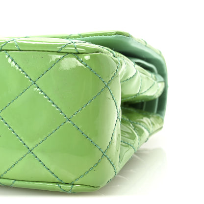 Chanel Patent Quilted Medium Double Flap Green 10 of 10