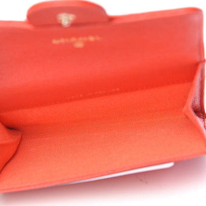 Chanel Caviar Quilted Flap Card Holder Wallet Red 5 of 11