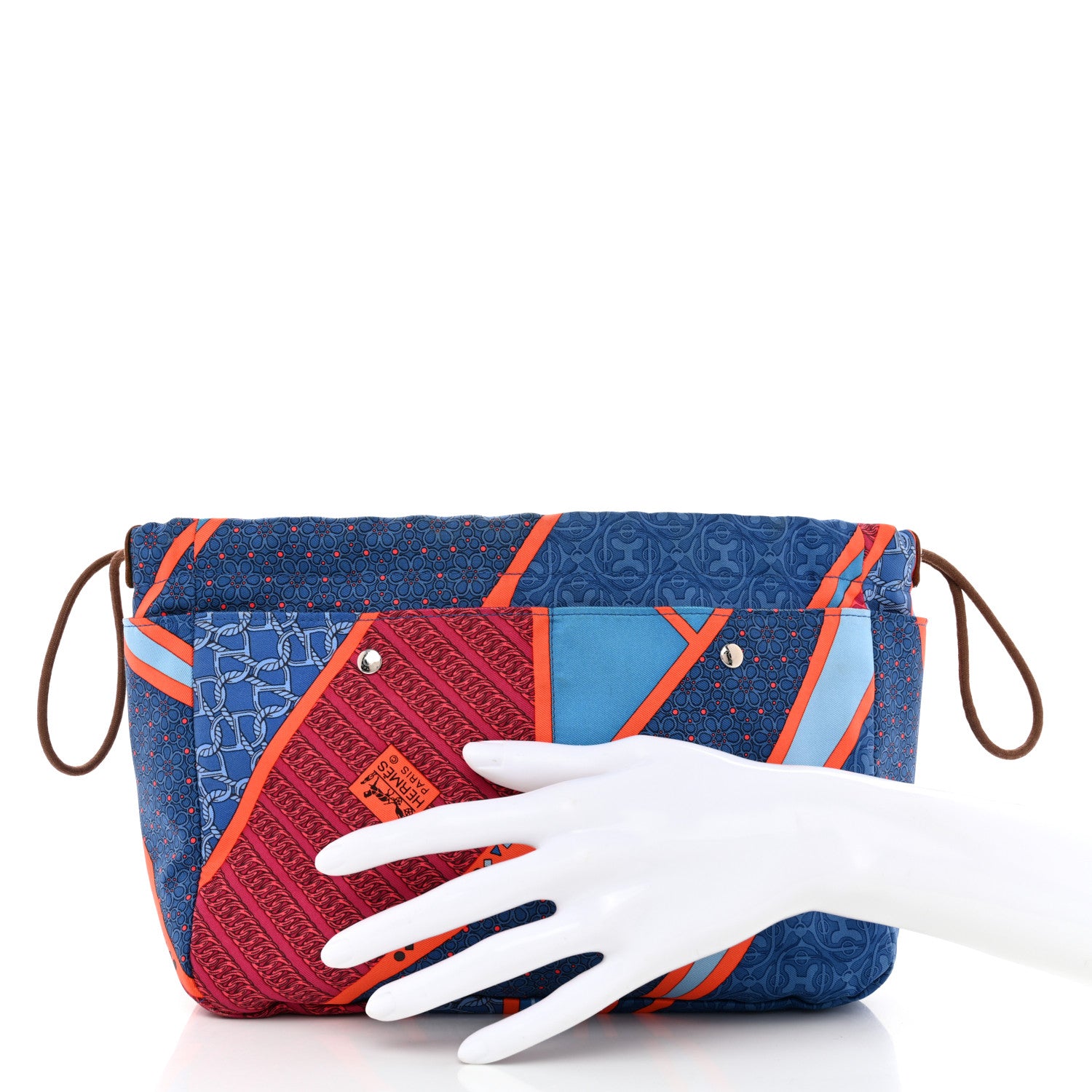 Hermes Silk Carre en Cravates Fourbi 20 PM Pouch Bleu Saphir 2 of 9
