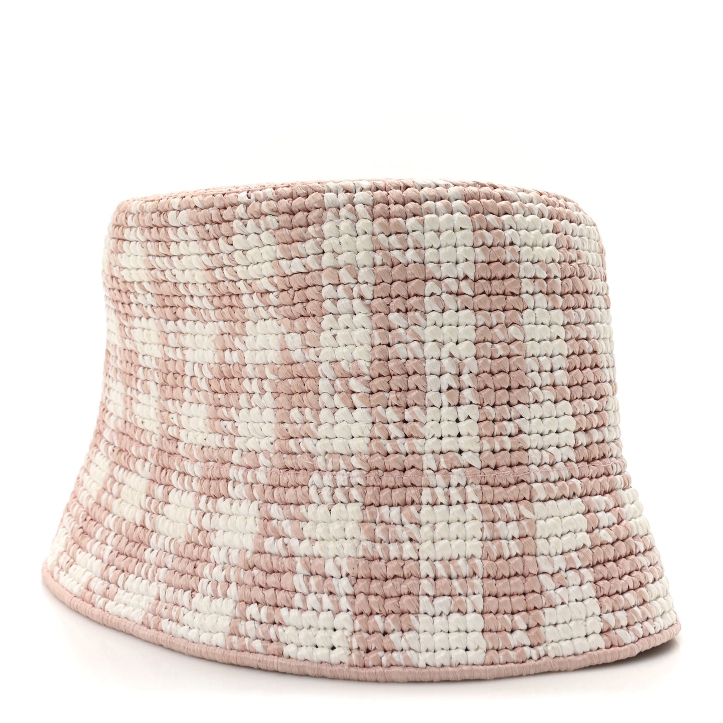 Yarn Raffia Effect Crochet Triangle Bucket Hat M Alabastro