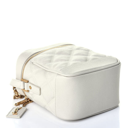 Saint Laurent Grain de Poudre Quilted 80's Vanity Bag Crema Soft 4 of 9