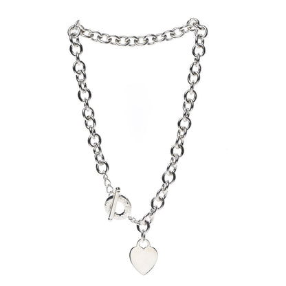Tiffany Sterling Silver Heart Tag Toggle Necklace 3 of 4