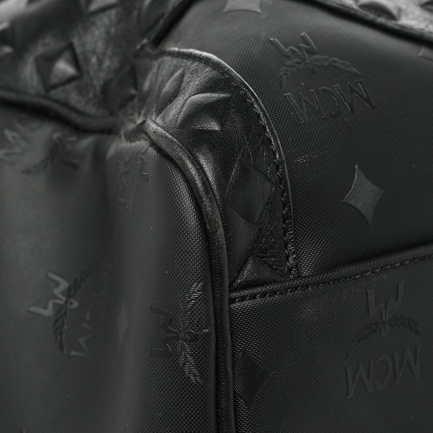 Visetos Medium Stud Traveler Weekender Duffle Bag Black