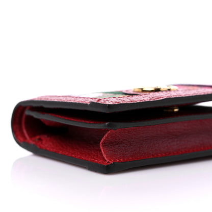 Gucci GG Supreme Monogram Flora Web Ophidia Card Case Red 8 of 11