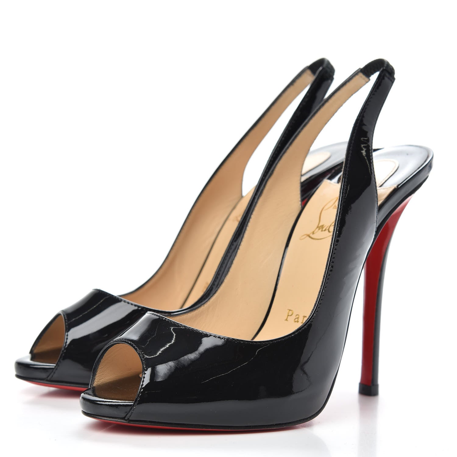Christian Louboutin Patent Gamma Talon 120 Pumps 36.5 Black 3 of 9