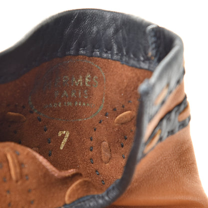 Hermes Lambskin Gloves 7 Brown 3 of 5