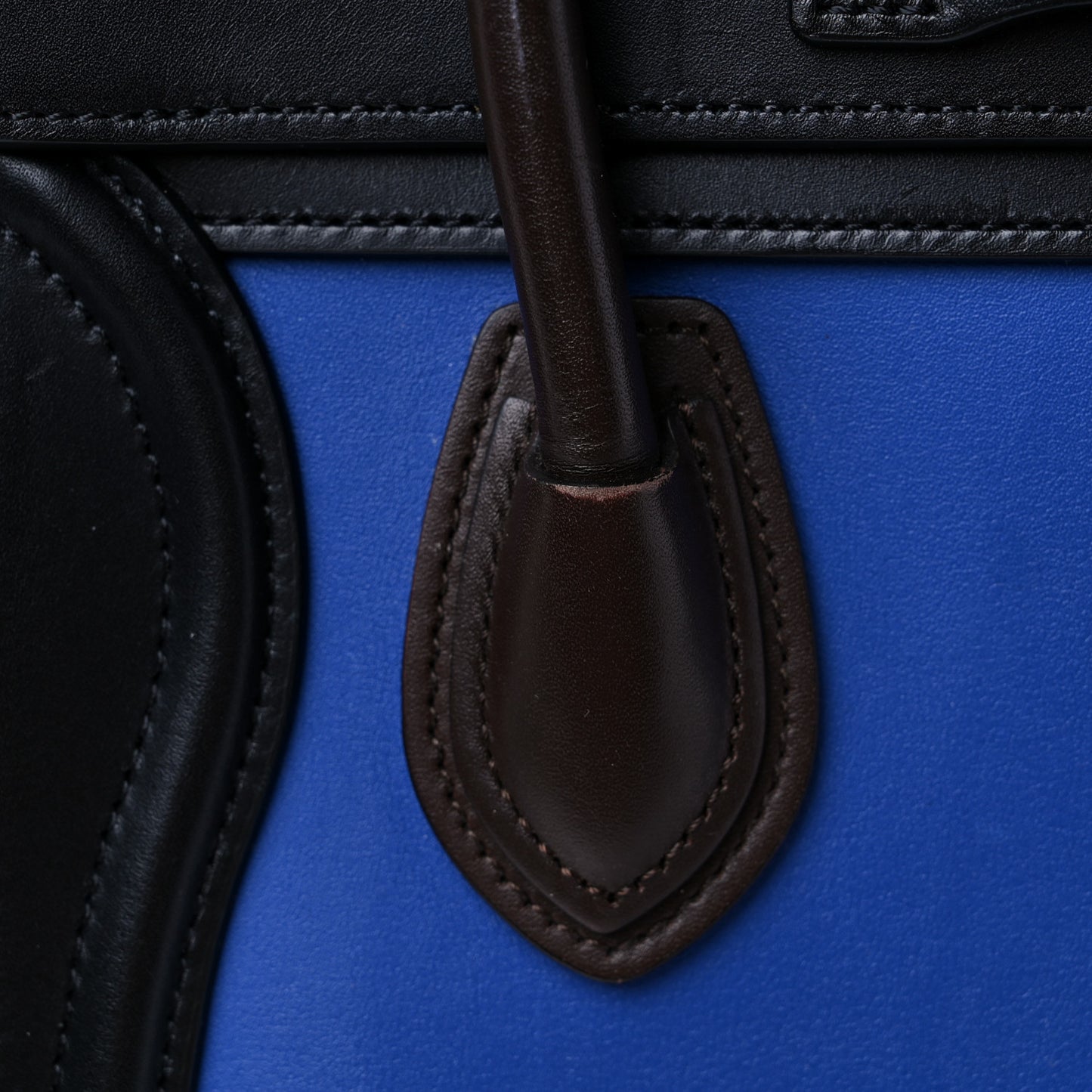 Smooth Calfskin Bullhide Nano Tri-Color Luggage Indigo