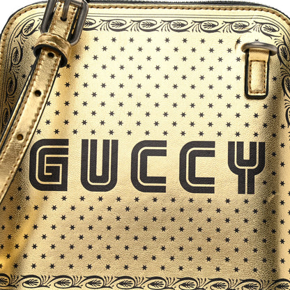 Gucci X SEGA Calfskin GUCCY Stars Mini Dome Shoulder Bag Gold 8 of 12
