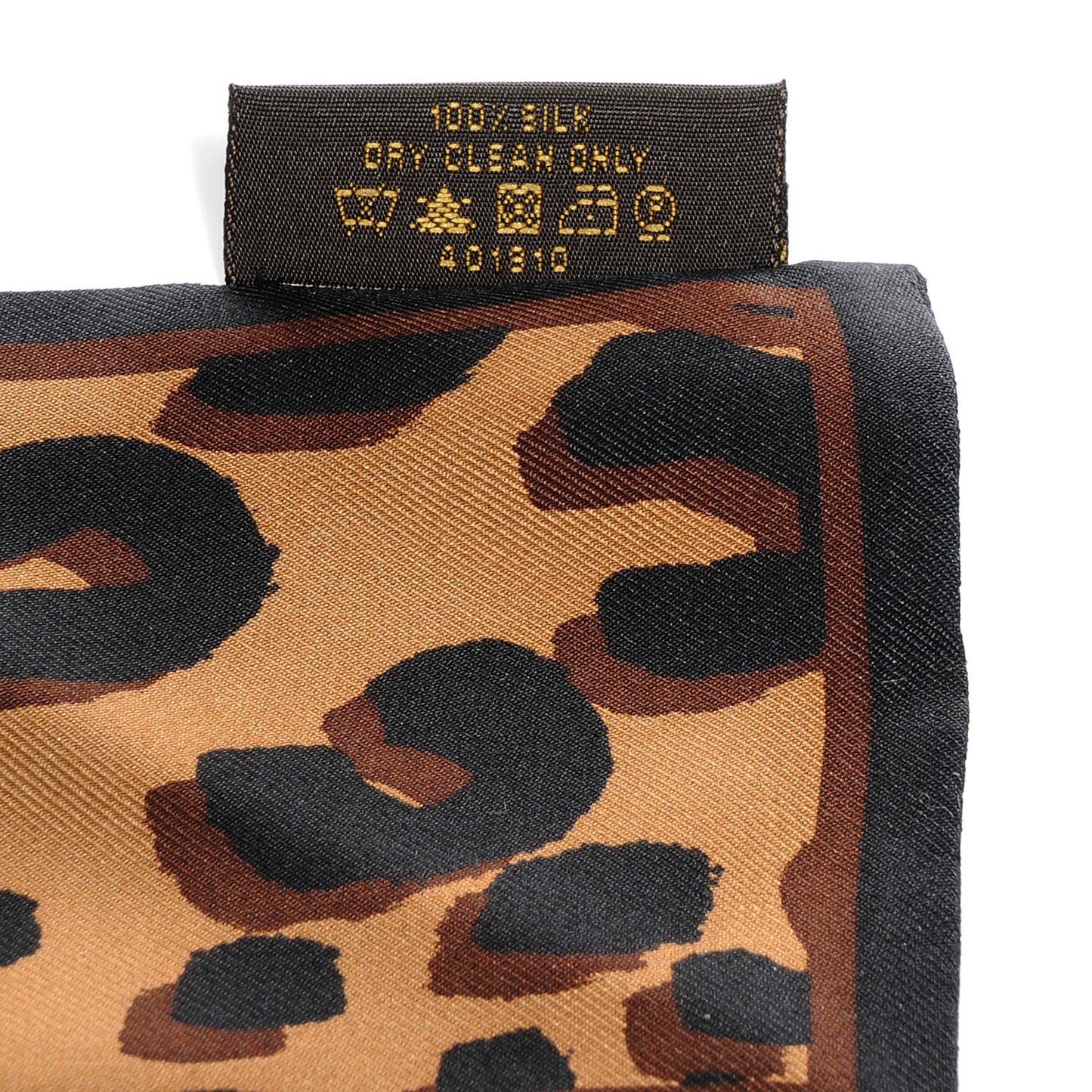 Silk Leopard Bandeau Scarf Marron