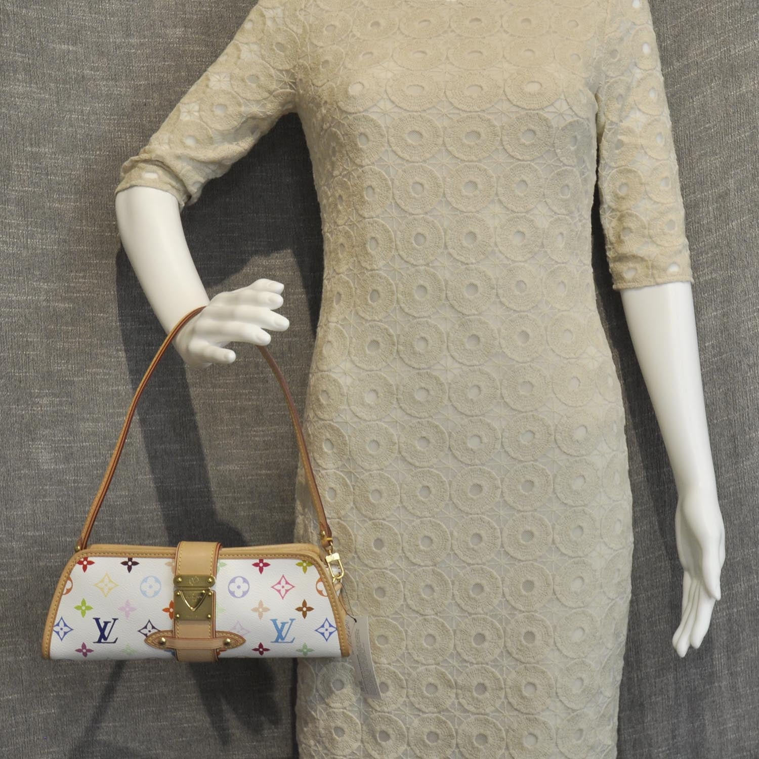 Louis Vuitton Monogram Multicolor Shirley White 2 of 7