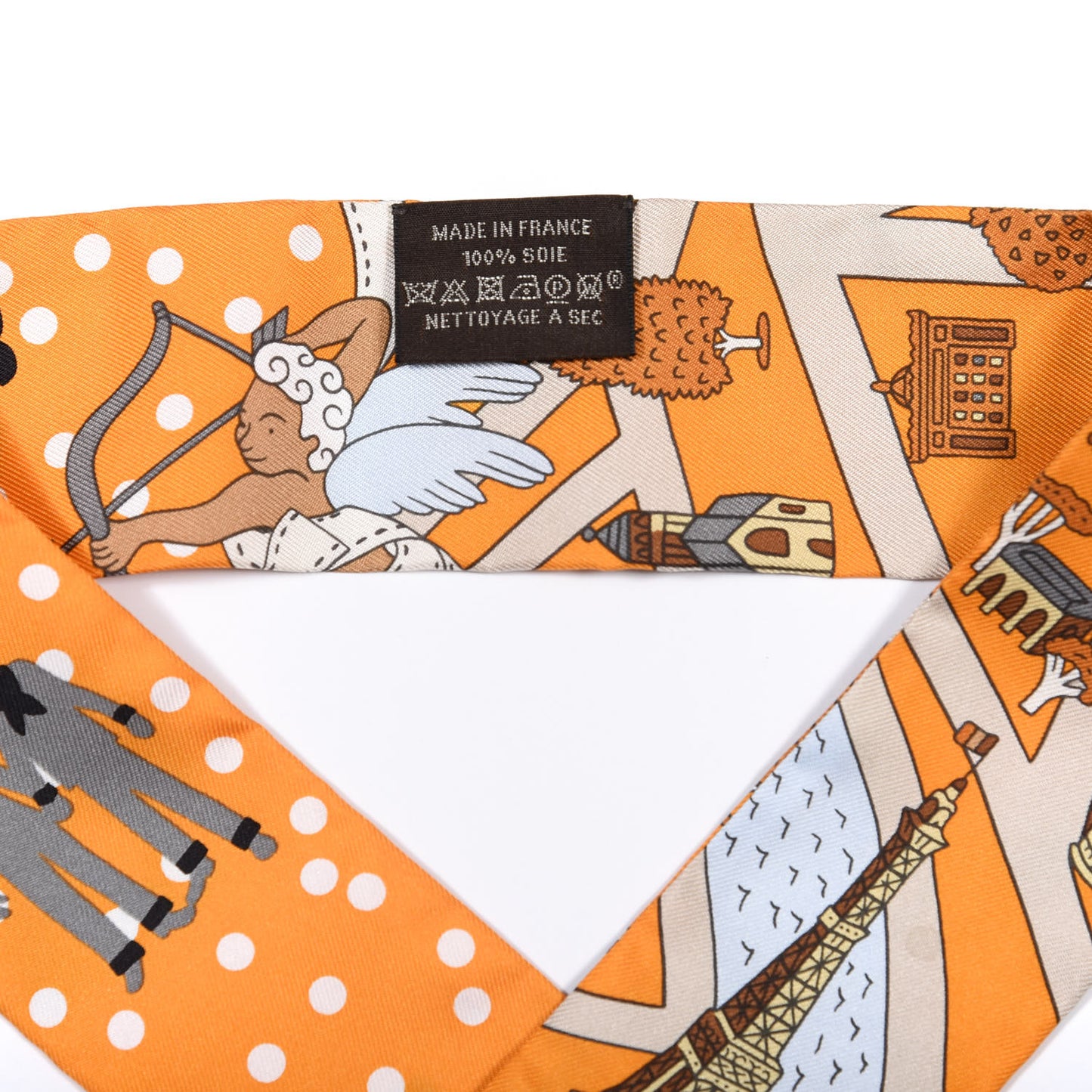 Silk Les Nouveaux Amoureux de Paris Twilly Orange Ciel Beige