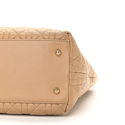 Christian Dior Lambskin Cannage Dior Tote Beige 10 of 15