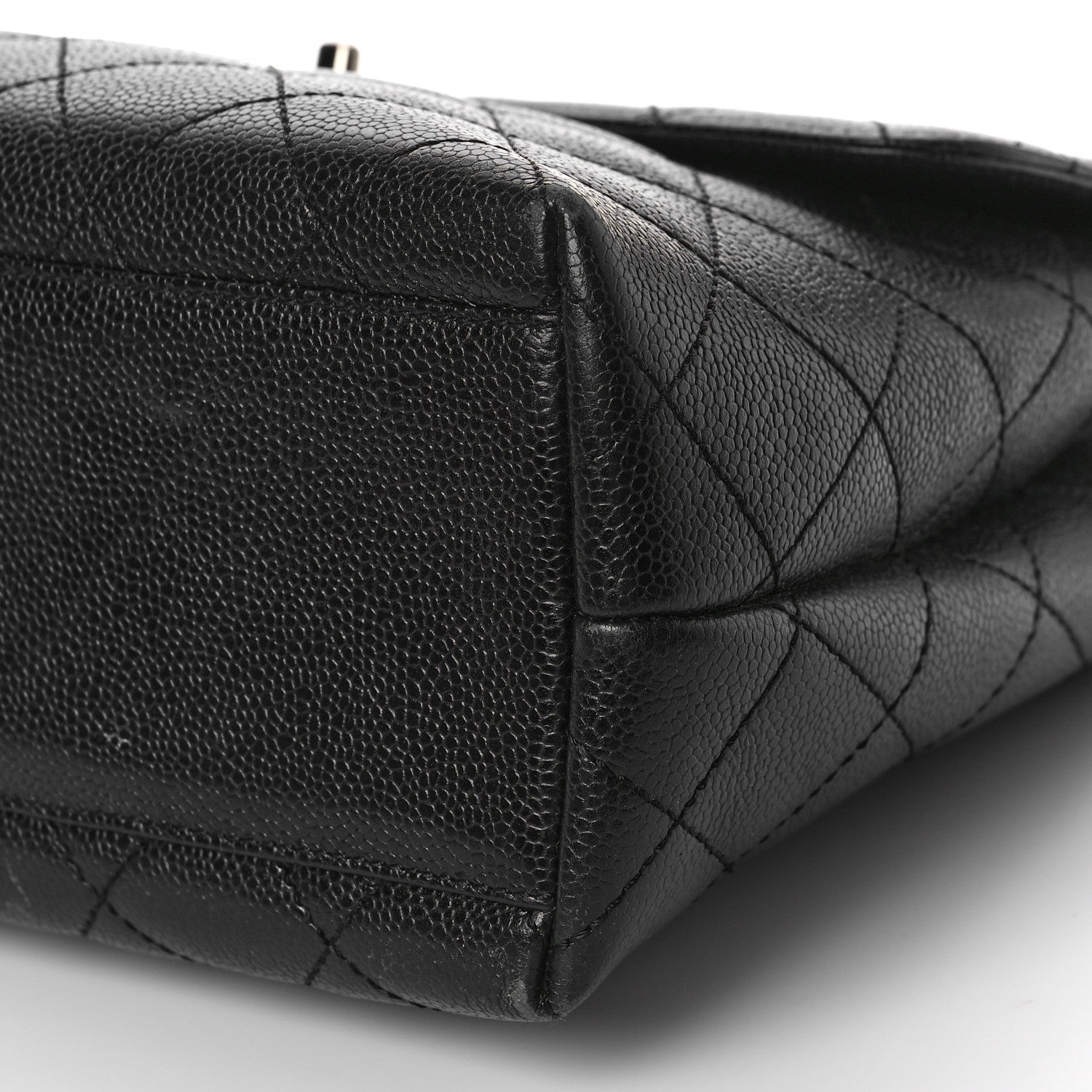 Chanel Caviar Quilted Jumbo Kelly Flap Black 9 of 13
