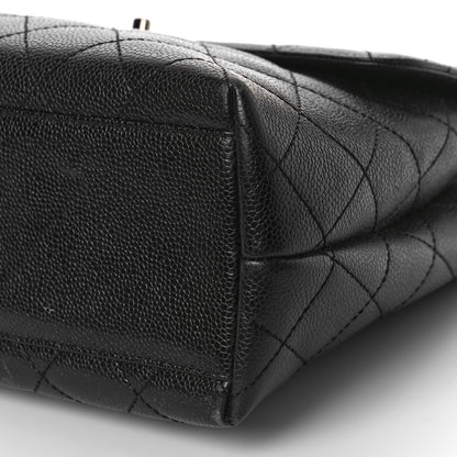 Chanel Caviar Quilted Jumbo Kelly Flap Black 9 of 13