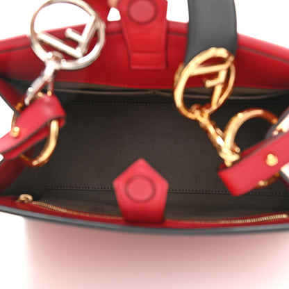 Fendi Vitello Century Opaco F is Fendi Bi-Color Small Runaway Satchel Fragola Black 5 of 11