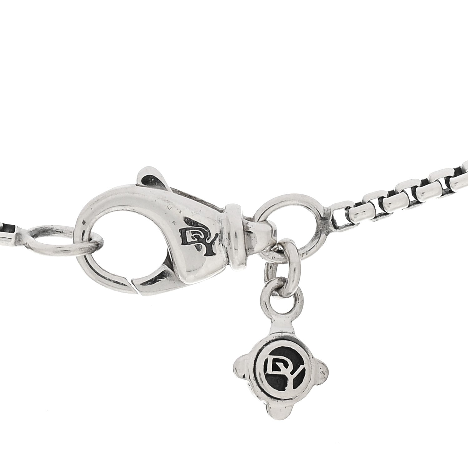 David Yurman Sterling Silver 18K Yellow Gold Crossover Single Station Pendant Necklace 4 of 4