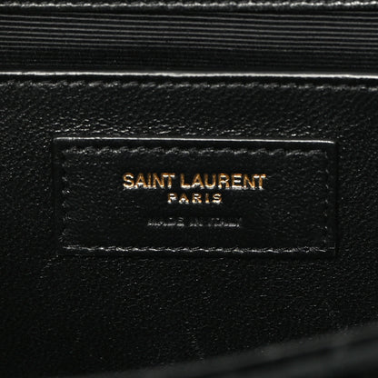 Saint Laurent Velvet Tri-Quilt Monogram Medium College Bag Black 6 of 14