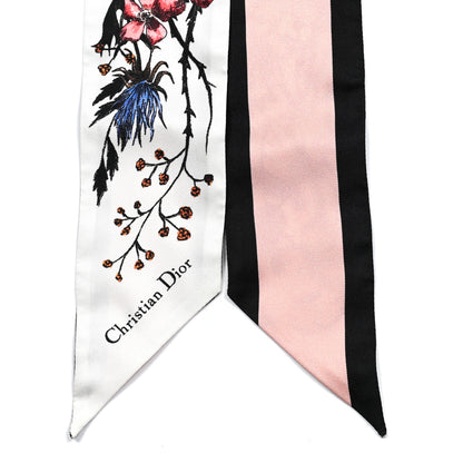 Christian Dior Silk Rosa Mutabilis Mitzah Scarf Beige 3 of 3