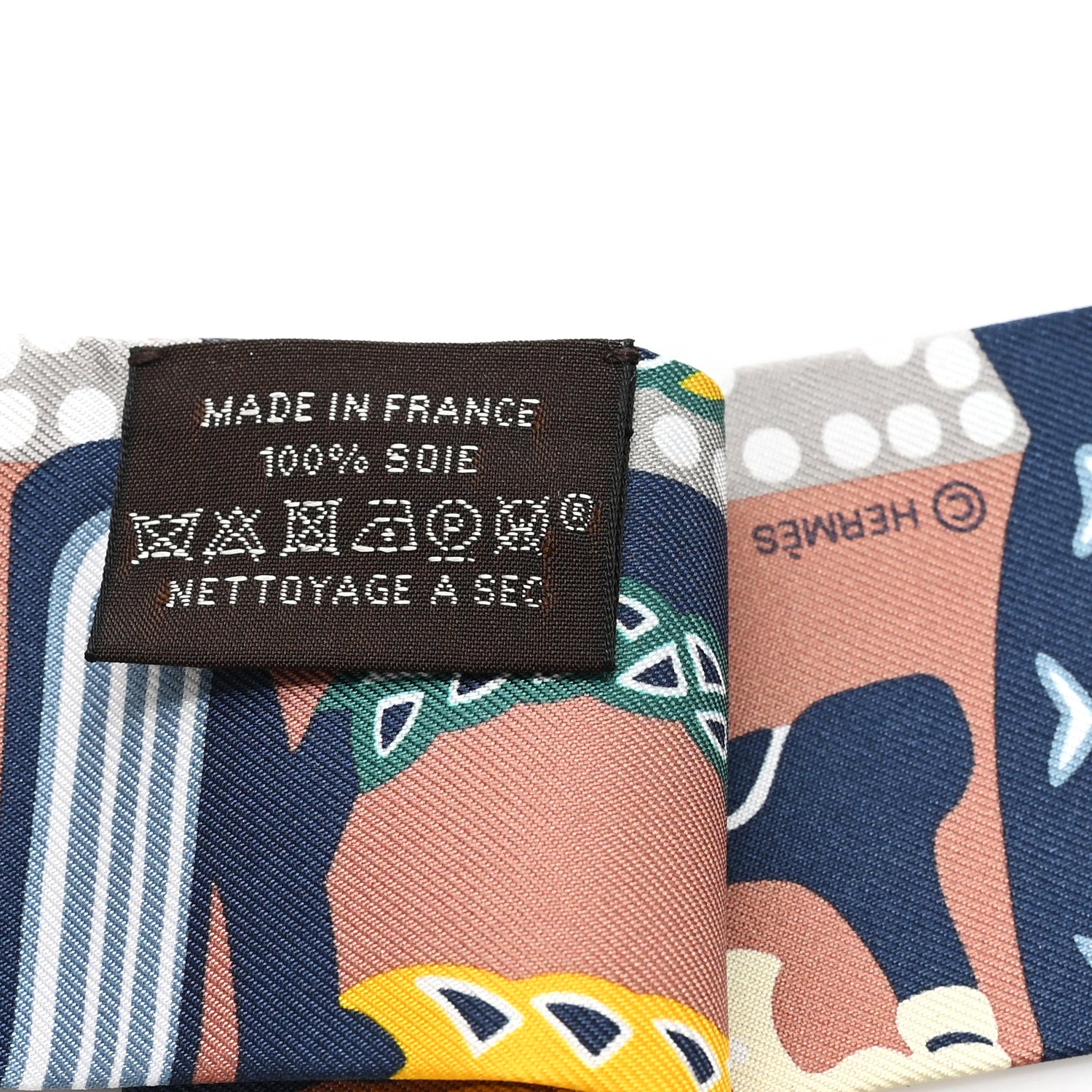Hermes Silk Fantaisie D'Etriers Twilly Noisette Etoupe Vert 3 of 3