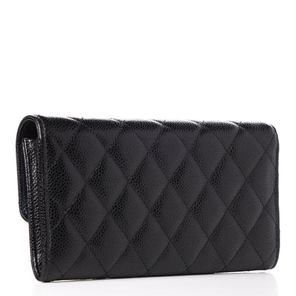 Chanel Caviar Quilted Large Flap Wallet Black 3 of 8