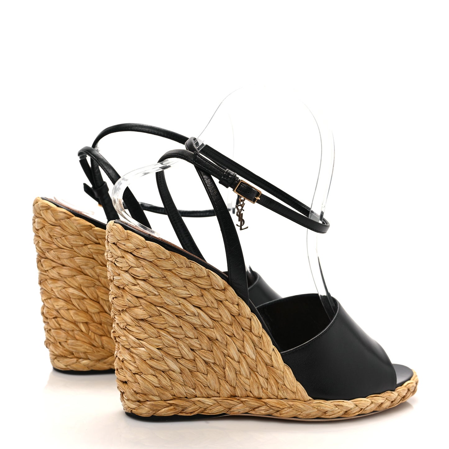 Calfskin Paloma Espadrille 95 Wedges 40 Black