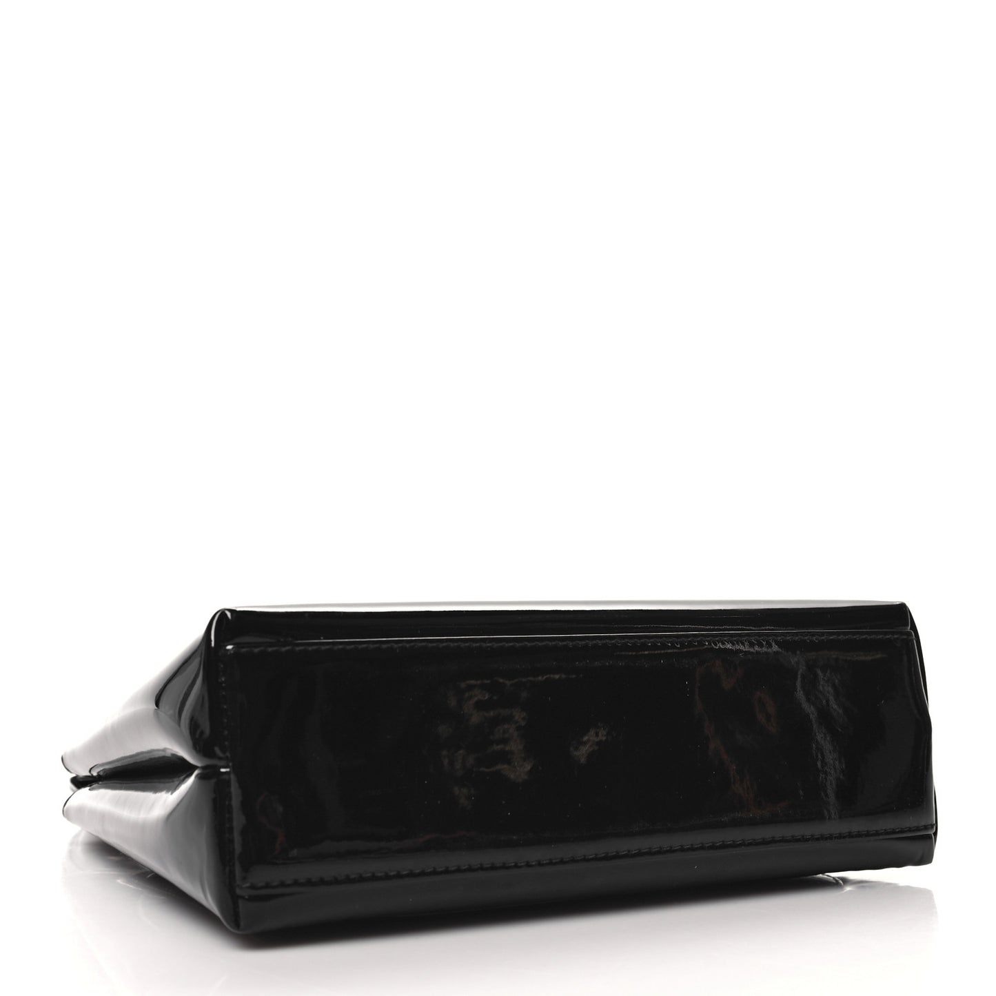 Patent Small Kelly Flap Bag Black