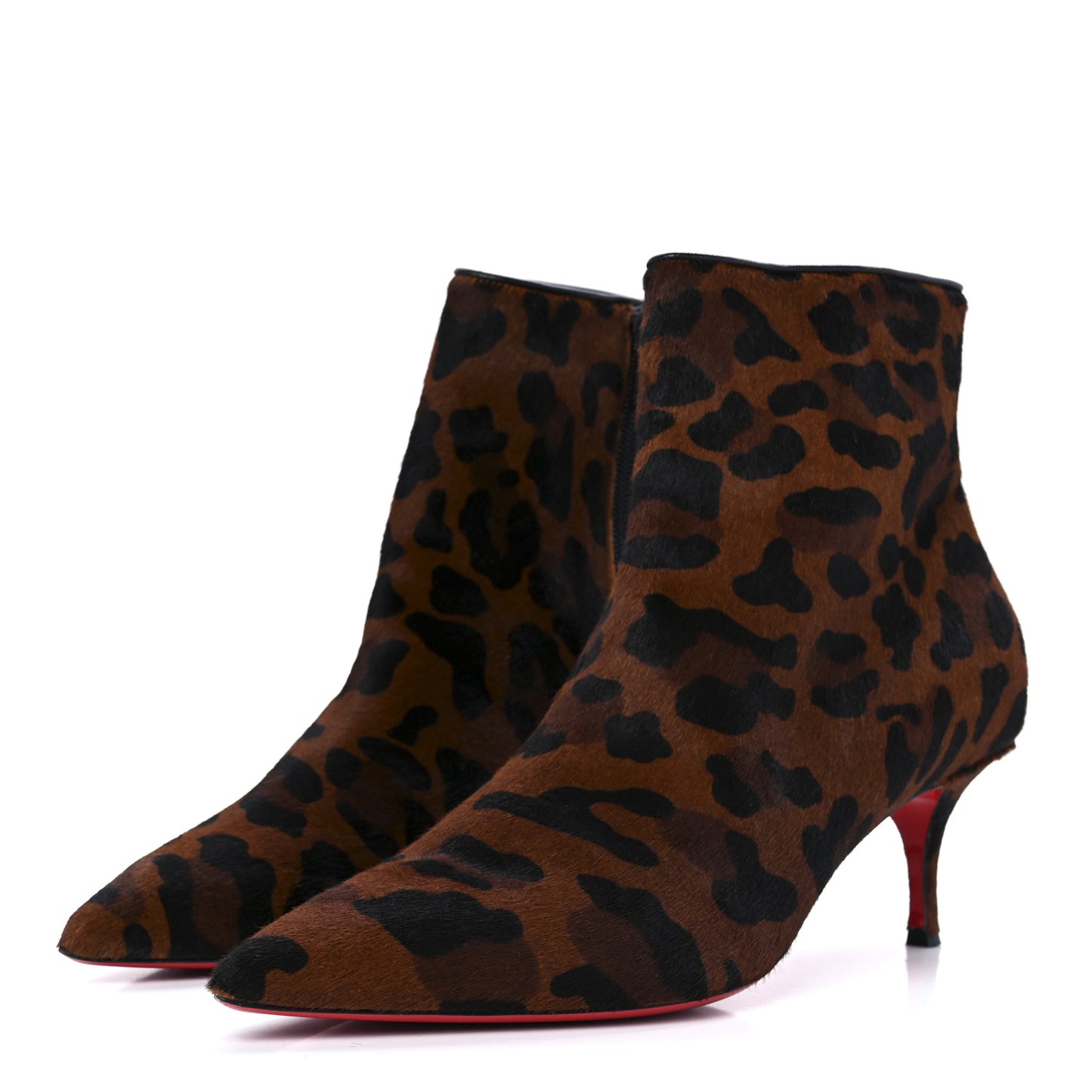 Pony Hair Leopard Print So Kate Booty 55 Ankle Boots 40 Black