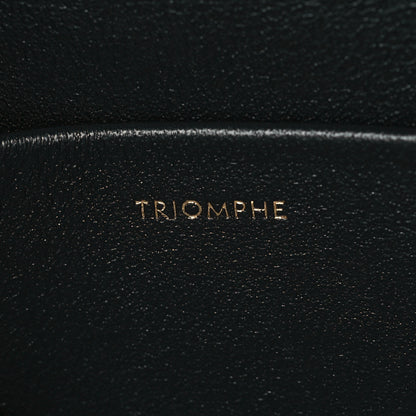 Celine Shiny Calfskin Triomphe Chain Shoulder Bag Black 5 of 8